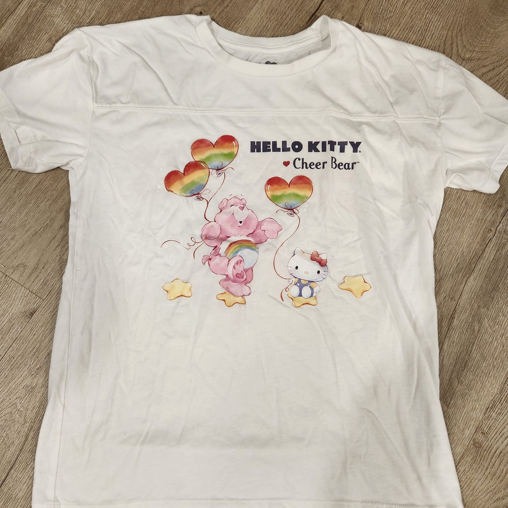 Hello Kitty Cheer Bear Kids White T-Shirt